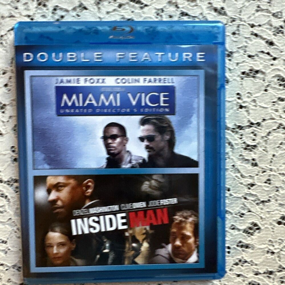 Miami Vice Inside Man Double Feature Blu-ray Foxx Washington Thriller Movie